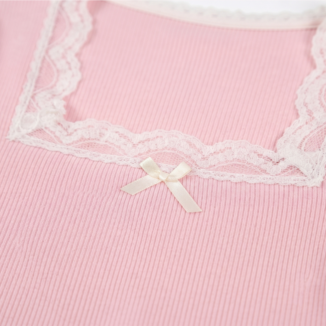 Baby Pink Laced Top