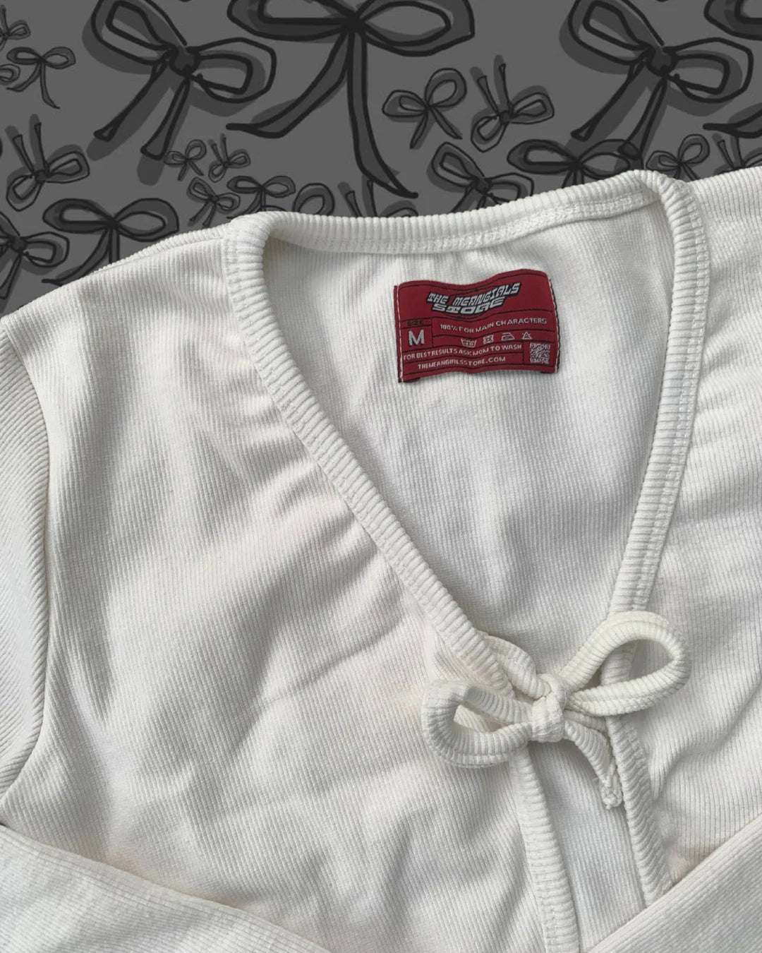 White Bow-tie cardigan