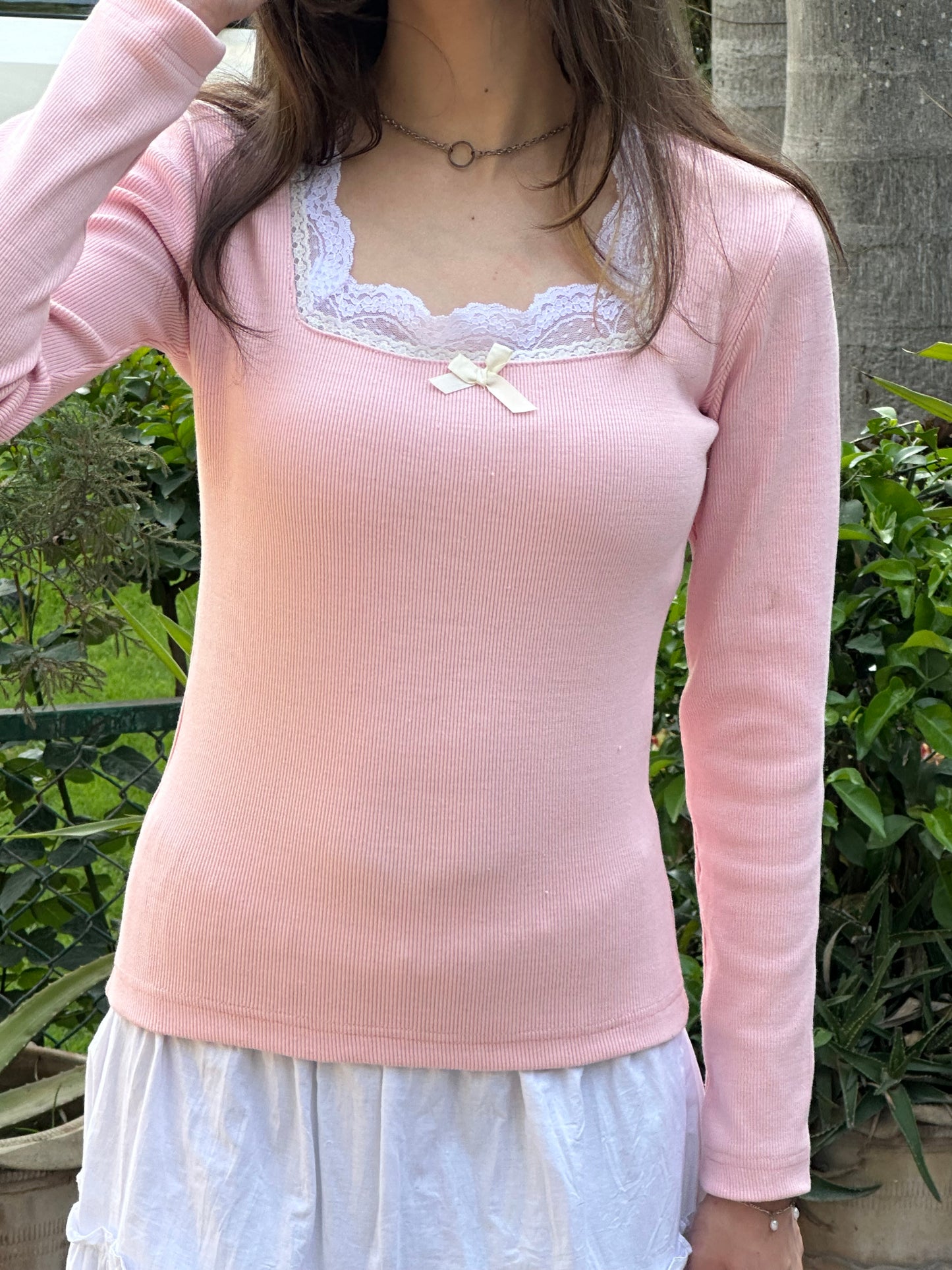 Baby Pink laced top 🎀