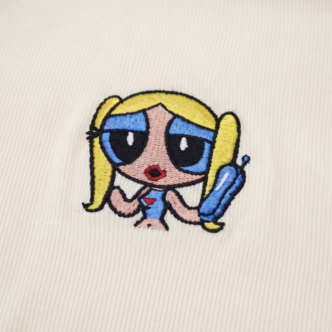 Ribbed Bubbles Embroidered Top