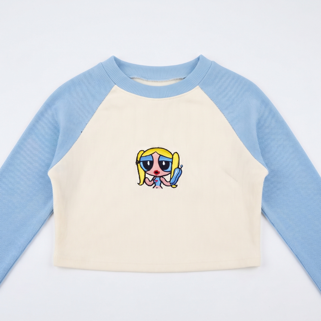 Ribbed Bubbles Embroidered Top