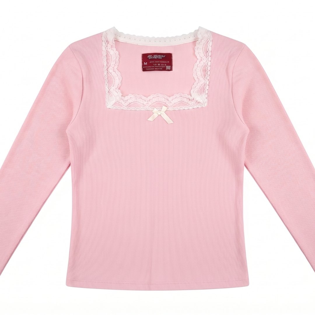 Baby Pink Laced Top
