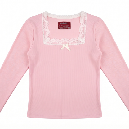 Baby Pink Laced Top