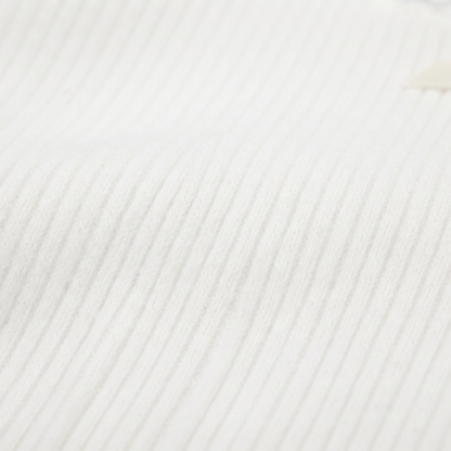 Y2K White Henley Fairy Core Bow Top